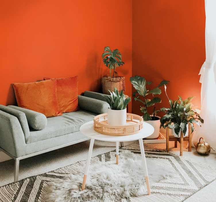 Orange färg design tapeter - Tenstickers