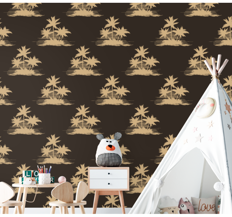 Palm motiv Tapet träd - Tenstickers