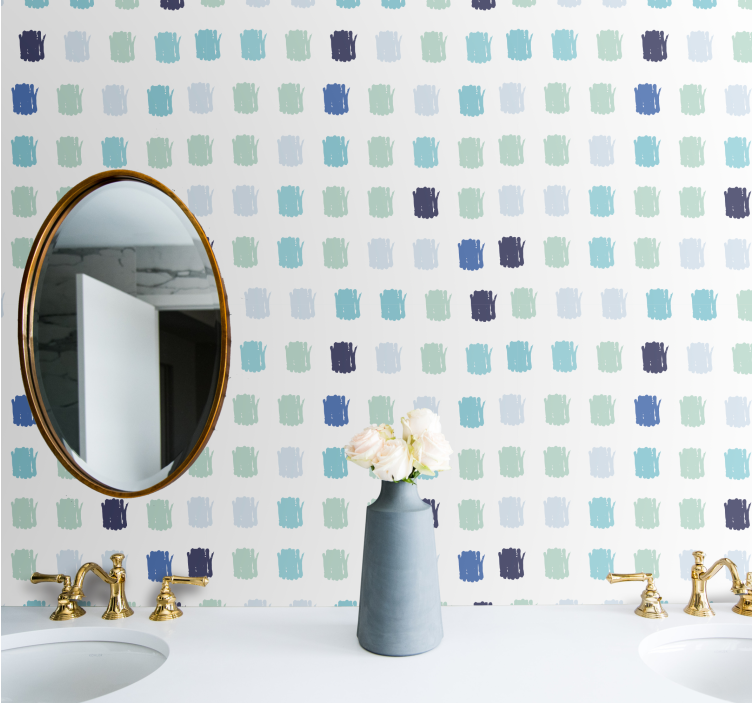 Penseldragsprickar Tapet cirklar, prickar och polka dots - Tenstickers