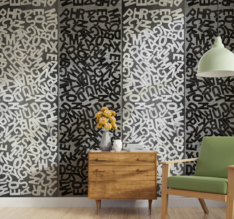 Platina gåta brev tapeter - Tenstickers