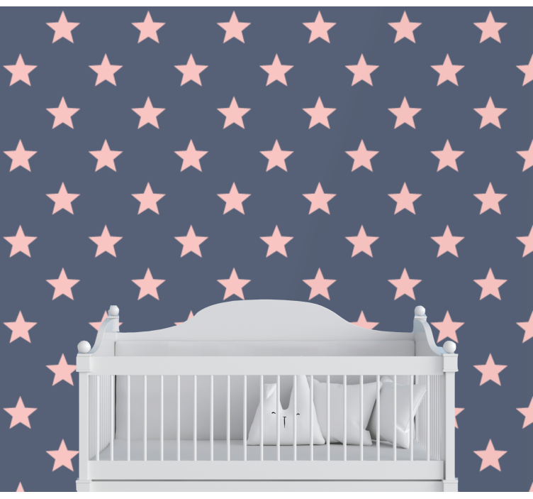 Rosa och grå stjärnor stjärna tapeter - Tenstickers