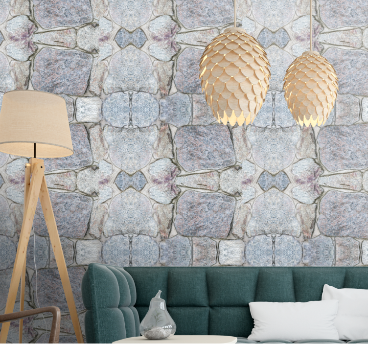 Rustik stil steneffekt tapeter - Tenstickers