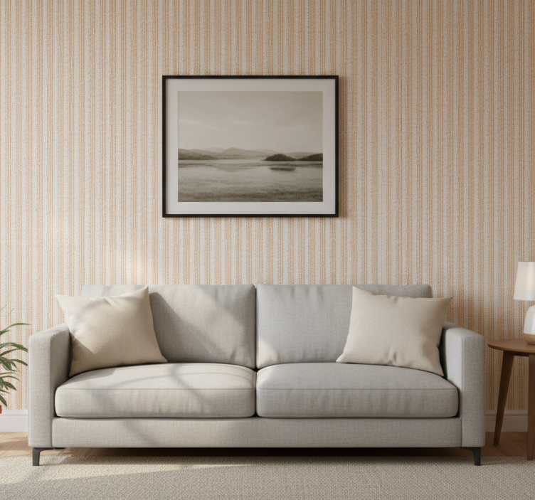 Rustik tapet med vertikala bruna ränder - Tenstickers