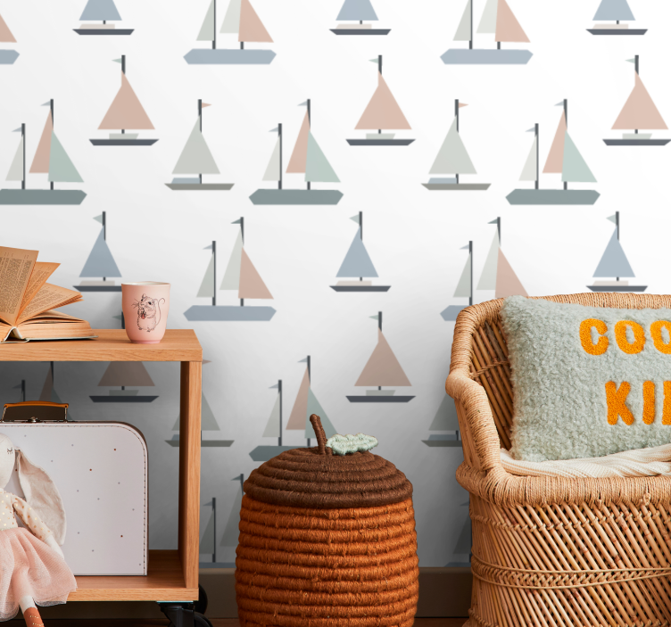Segelfartyg mönster Tapet anpassningsbara - Tenstickers