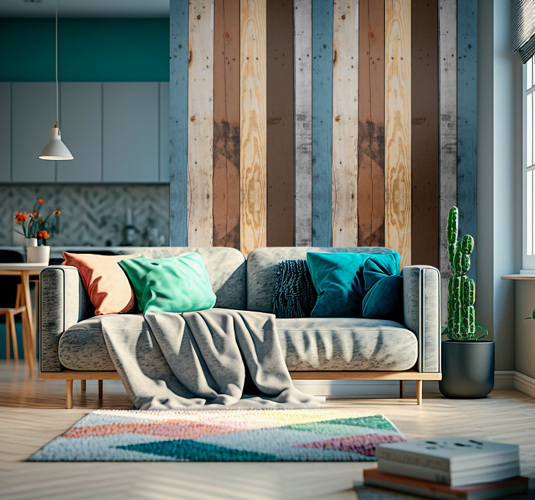 Skönhet av trä effekt tapeter - Tenstickers