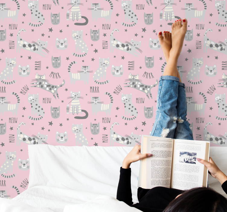 Snygg katt djur tapeter - Tenstickers