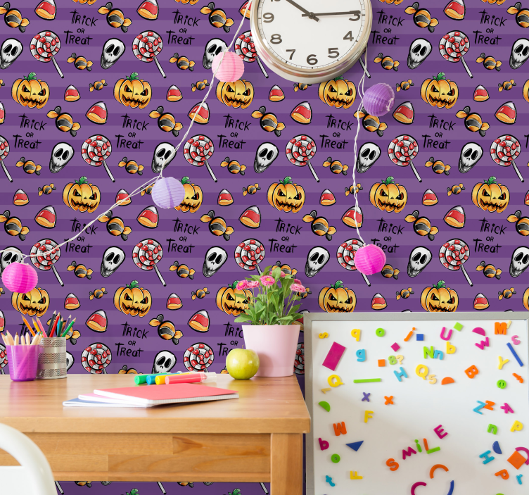 Spöklika godsaker tema Tapet halloween - Tenstickers