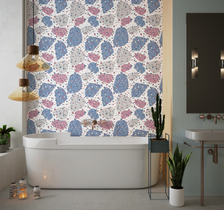 Spräcklig terrazzo Tapet cirklar, prickar och polka dots - Tenstickers