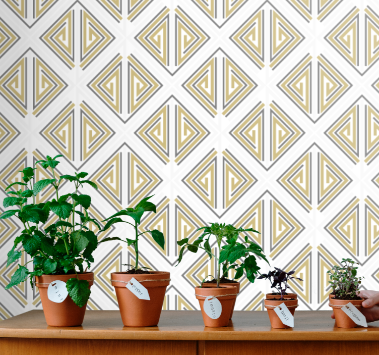 Stiliserade triangulära mönster tapet geometriska former - Tenstickers