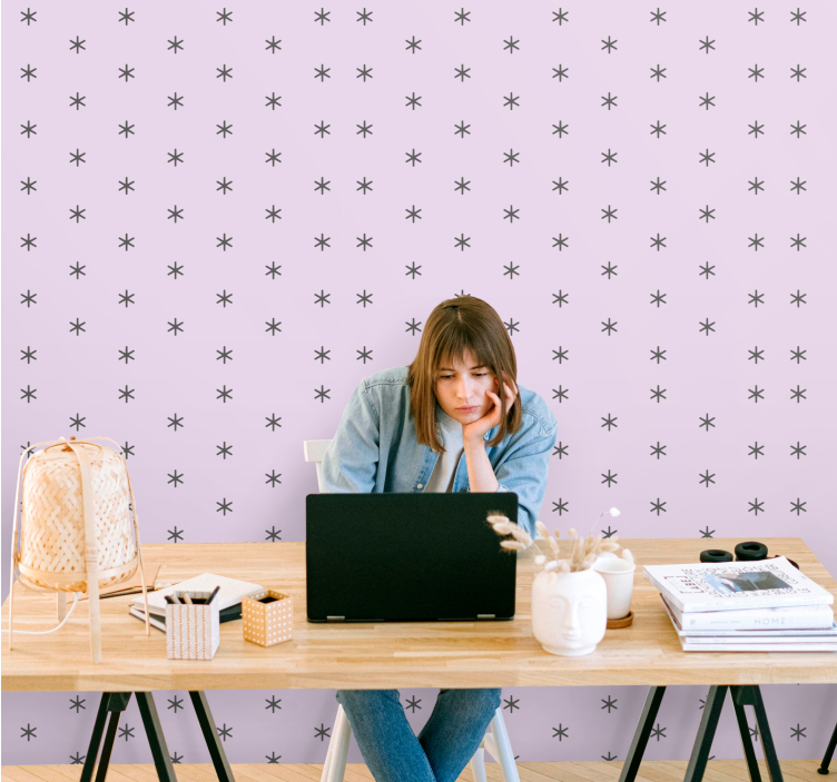 Stjärnklar accentvägg tapet stjärnor - Tenstickers