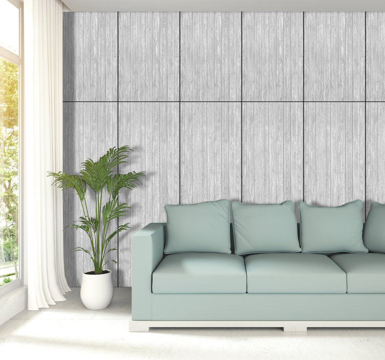 Stora grå moln trä textur tapet - Tenstickers