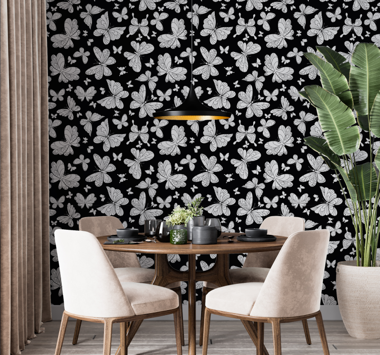 Svarta fjärilar fjäril tapeter - Tenstickers