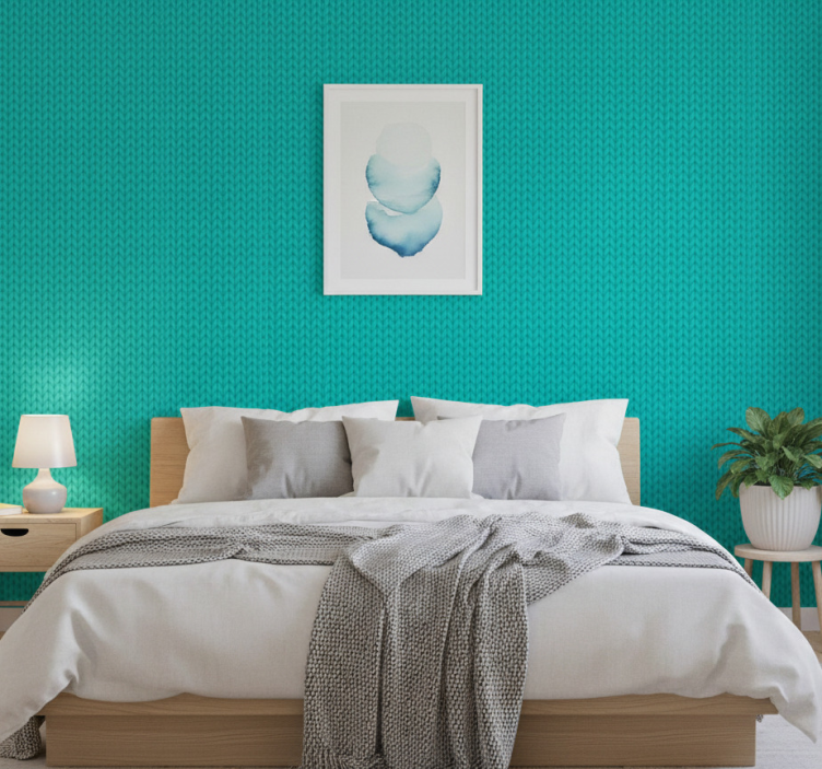 Tapet andra texturer blå rep - Tenstickers