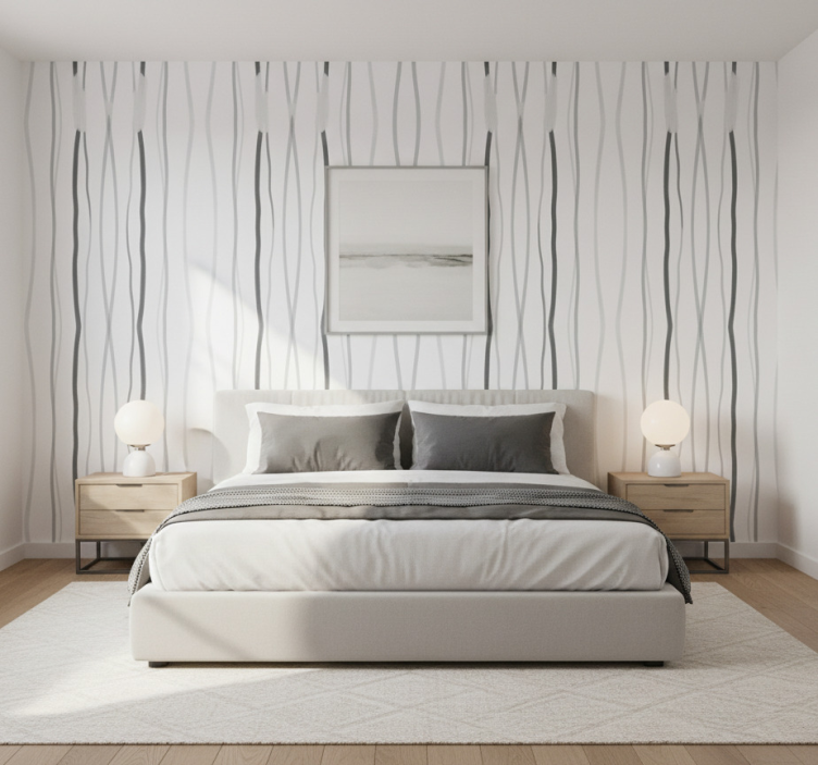 Tapet andra texturer grå eleganta ränder - Tenstickers