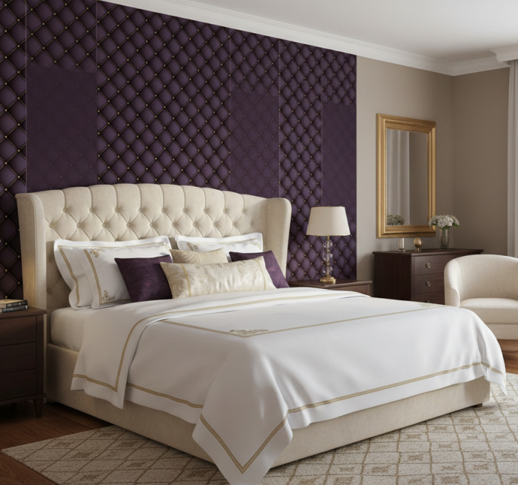 Tapet andra texturer quiltat mönster - Tenstickers