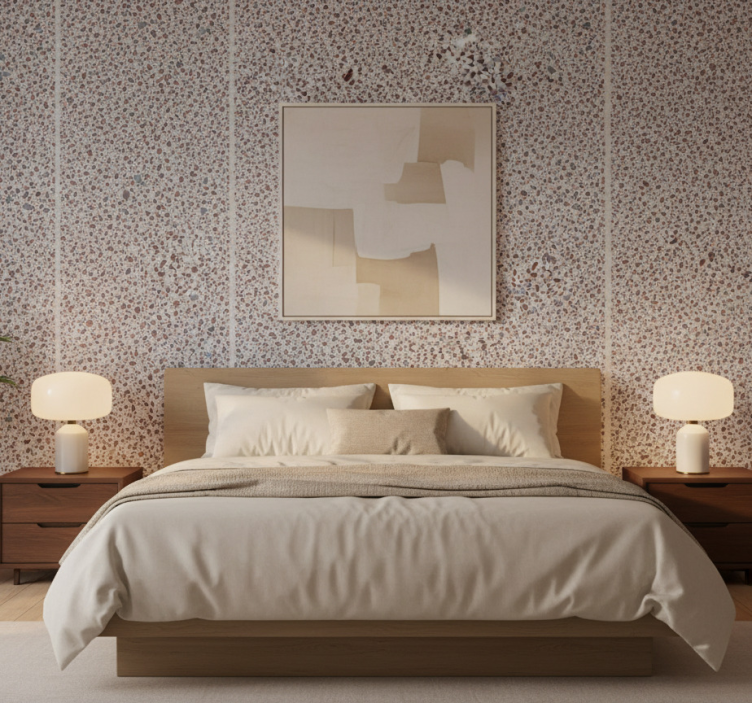 Tapet andra texturer terrazzo grå färg - Tenstickers