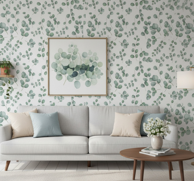 Tapet blad elegant sömlöst mönster - Tenstickers