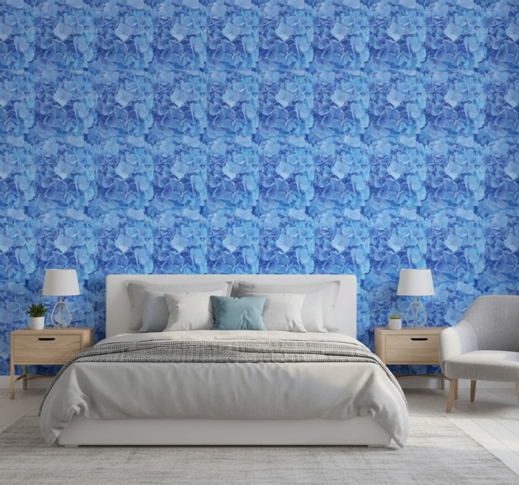 Tapet blommor hortensia blommor - Tenstickers