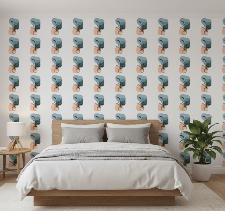 Tapet blommor minimalistisk orkidé design - Tenstickers