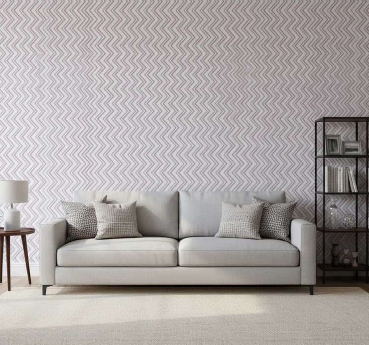 Tapet geometriska former chevron zigzag koncept - Tenstickers