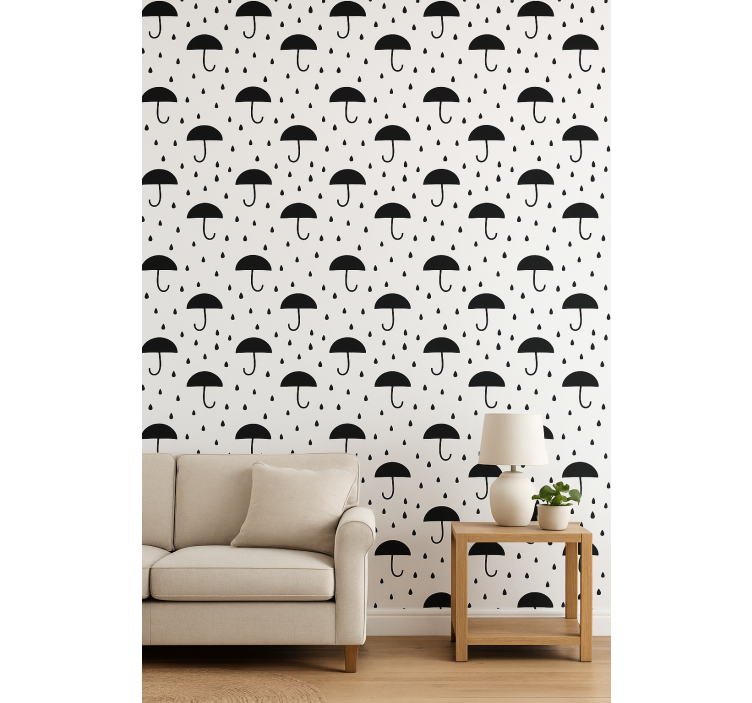 Tapet geometriska former regndropp konfetti - Tenstickers