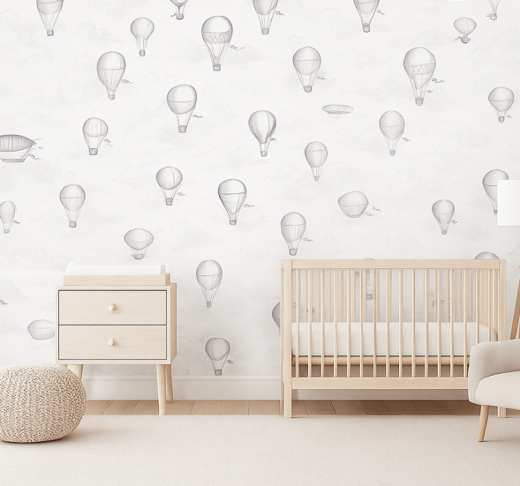 Tapet klassisk vintage himmel och luftskepp - Tenstickers