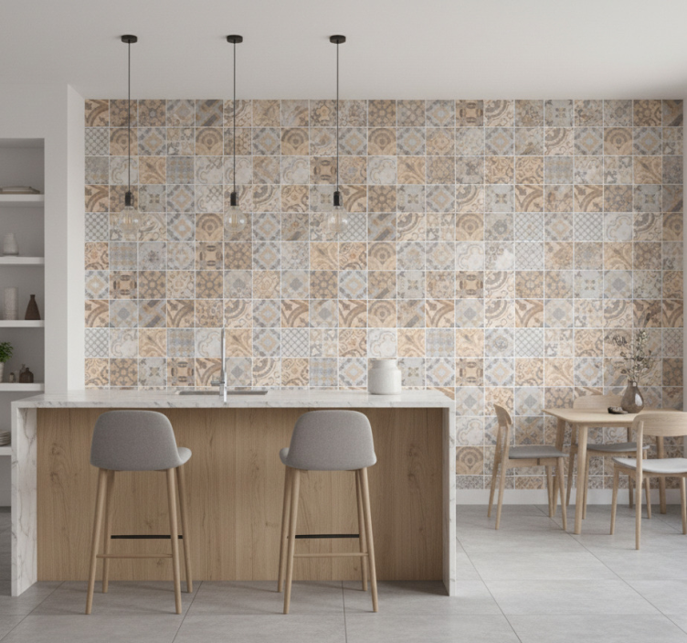 Tapet kök cement "arancioni" - Tenstickers