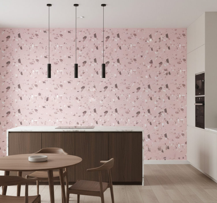 Tapet kök rosa texturerad golv - Tenstickers