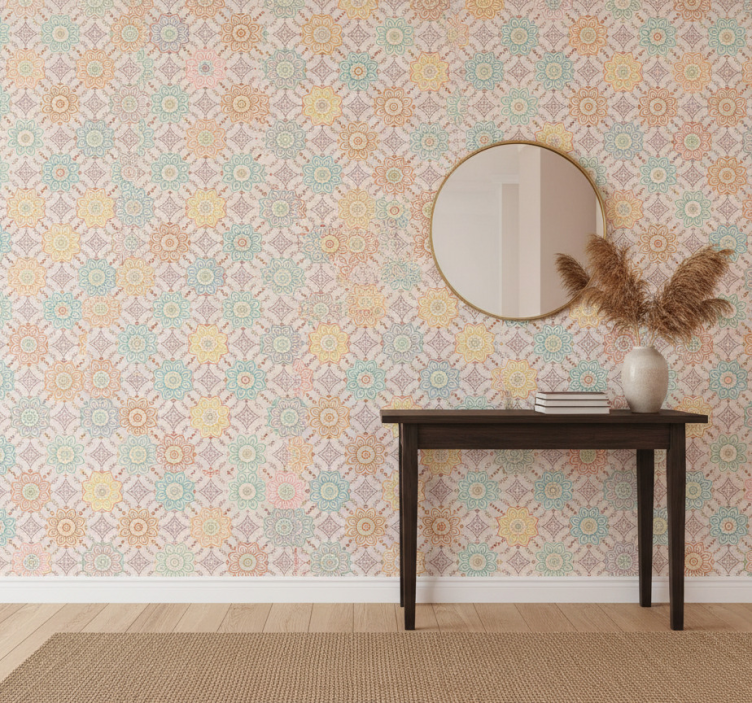 Tapet korridor livfull blomsterkoncept - Tenstickers