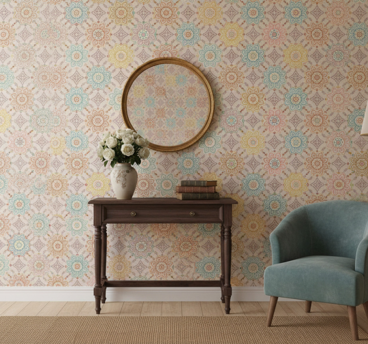 Tapet korridor original "farmors chic" - Tenstickers