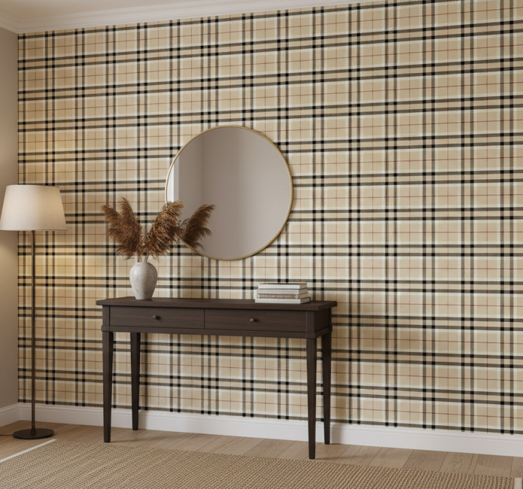 Tapet korridor rutigt mönster - Tenstickers