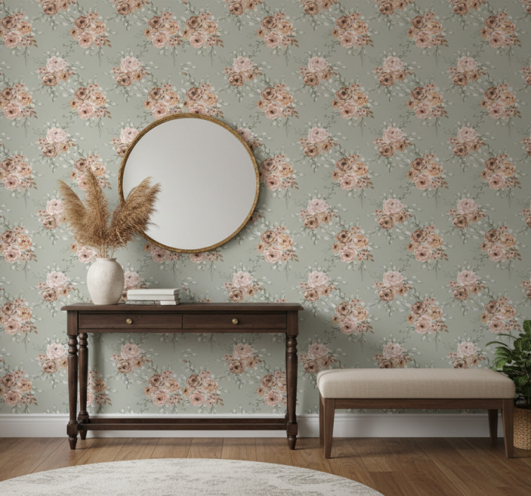 Tapet korridor vackert beige arrangemang - Tenstickers
