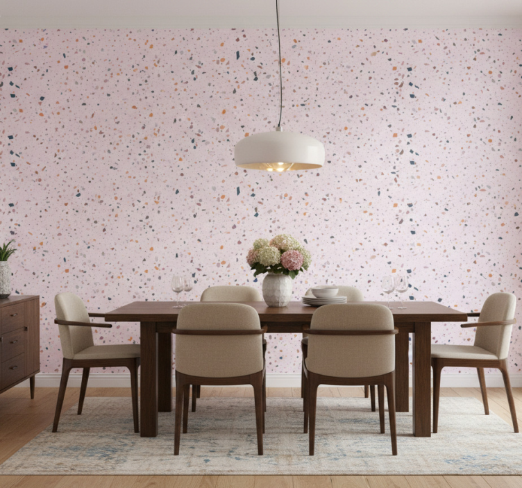 Tapet marmor färgglada geometriska bitar - Tenstickers