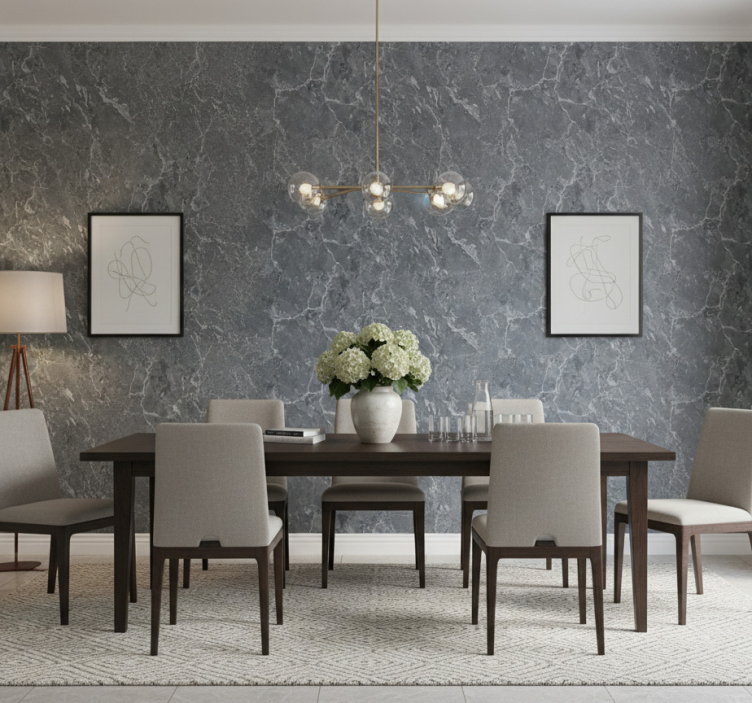 Tapet marmor modern grå marmor - Tenstickers