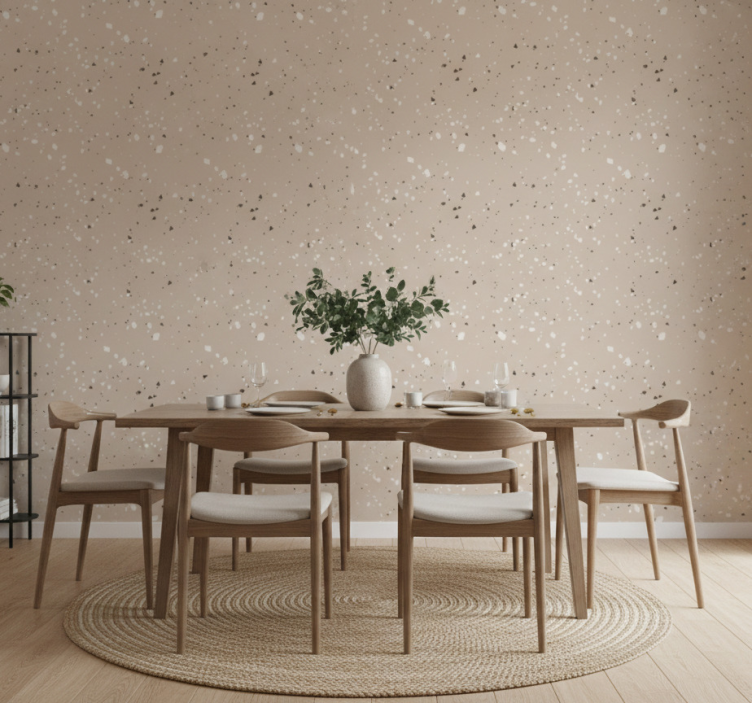 Tapet marmor neutral terrazzo mönster - Tenstickers
