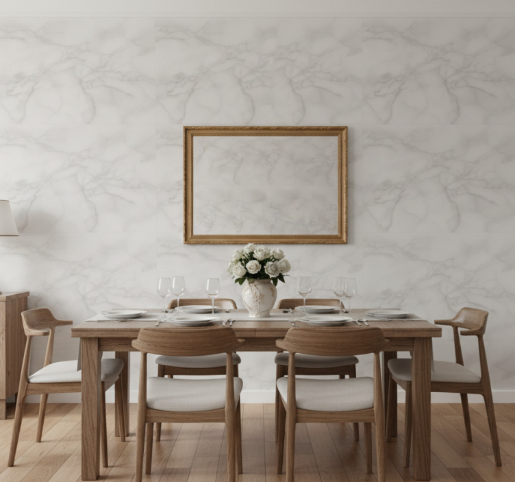 Tapet marmor neutral virvelfekt - Tenstickers