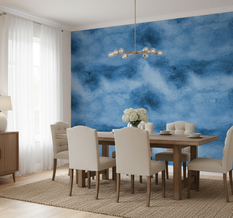 Tapet marmor sleek blue textur - Tenstickers