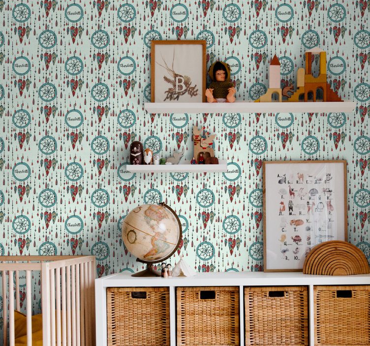 Barn tapet med namn drömfångare - Tenstickers