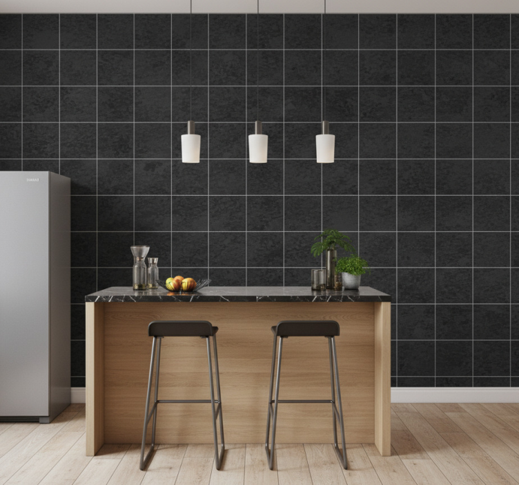 Tapet plattor rostiga rutor - Tenstickers