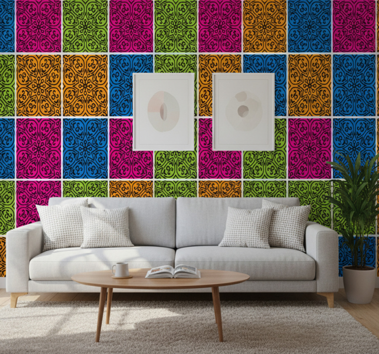 Tapet plattor mandala mönster - Tenstickers