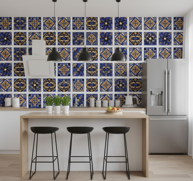 Tapet plattor med ornamentala mönster - Tenstickers