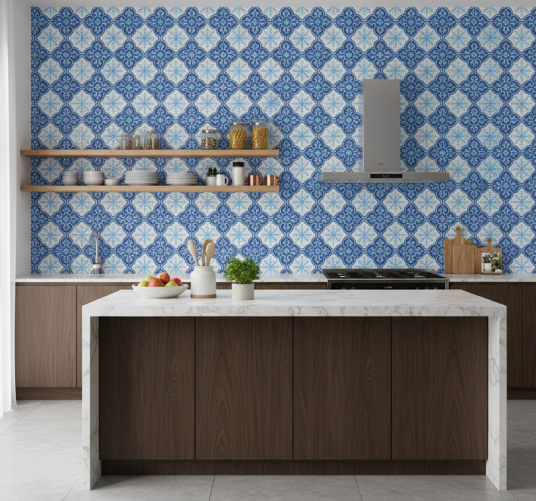 Tapet plattor snöflinge emblem - Tenstickers