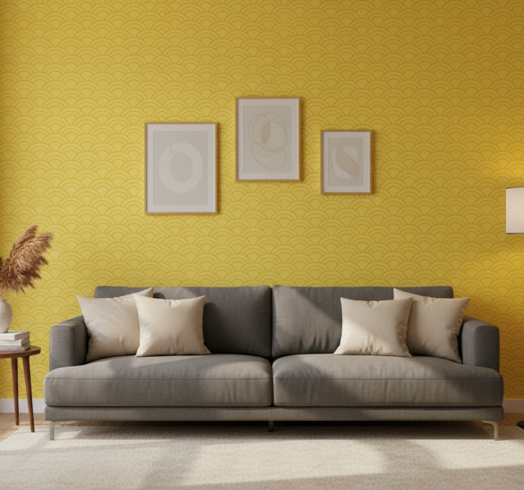 Tapet prydnadsföremål graciös vågmönster - Tenstickers