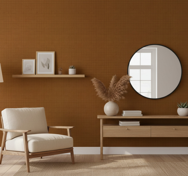 Tapet sovrum japandi stil tyggeffekt - Tenstickers