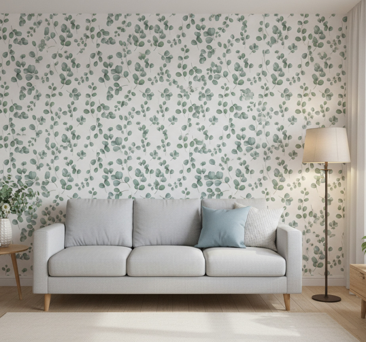 Tapet texturer elegant sömlöst mönster akvarell blommor - Tenstickers