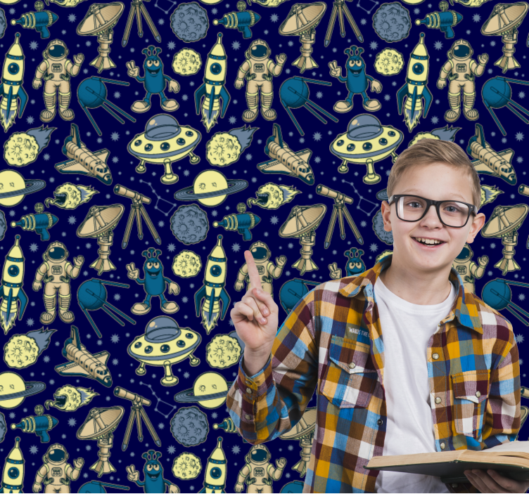 Tema för rymdutforskning Tapet konst - Tenstickers