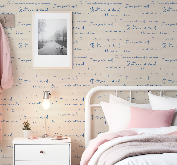 Textil diagram brev tapet - Tenstickers