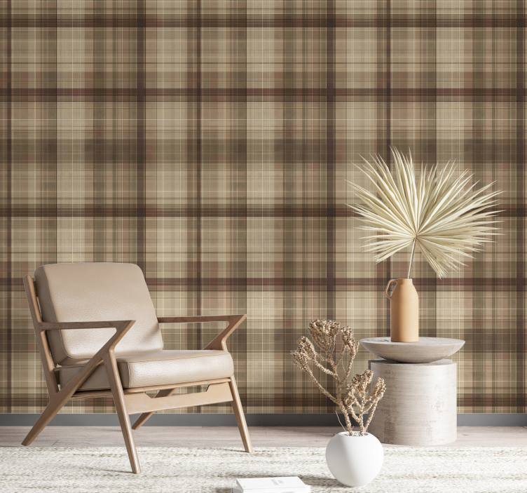 Textil effekt Tapet fyrkanter - Tenstickers