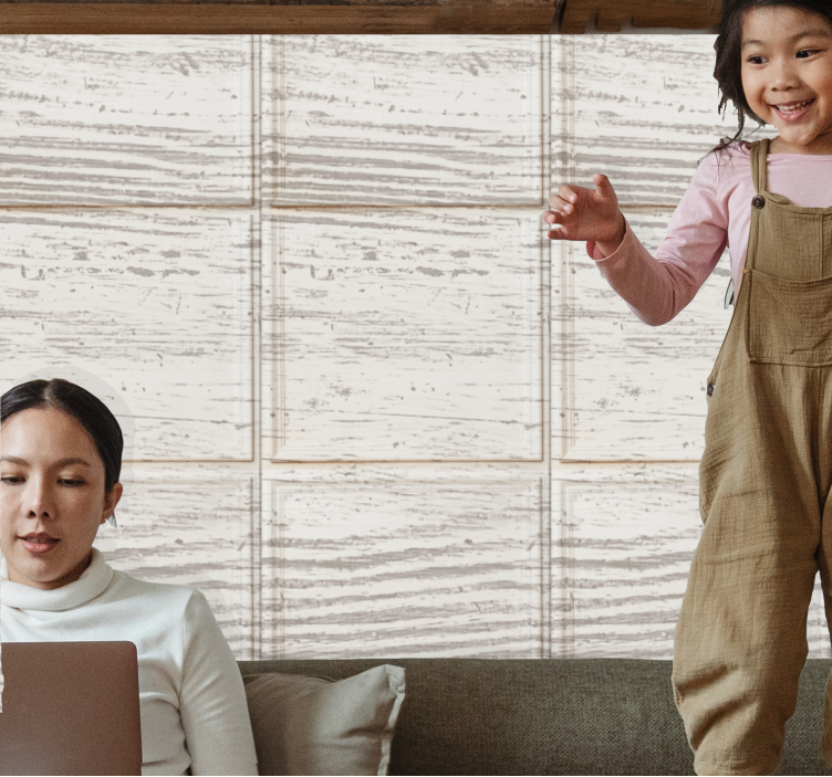 Beige paneler motiv Tapet stenar - Tenstickers