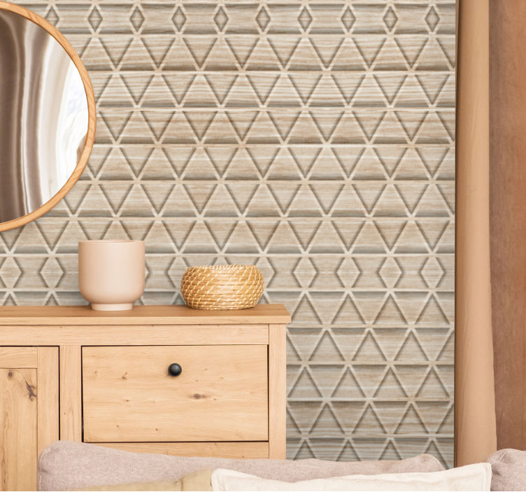 3d textur lager Tapet trianglar - Tenstickers